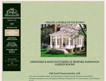 Tablet Screenshot of oakleafconservatories.com